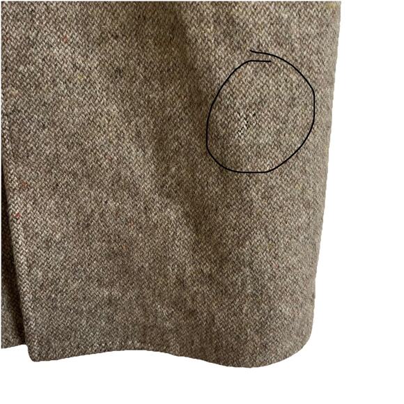 Brunello Cucinelli Men’s 100% Wool Herringbone Tan Overcoat Size 48 Mid Length - Picture 5 of 10